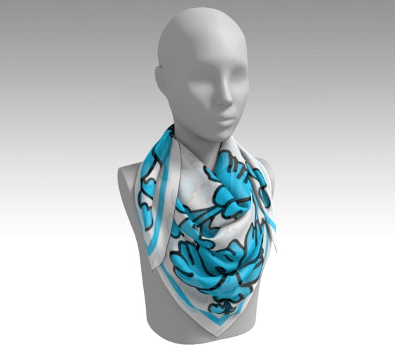 Flower Silk Scarf 