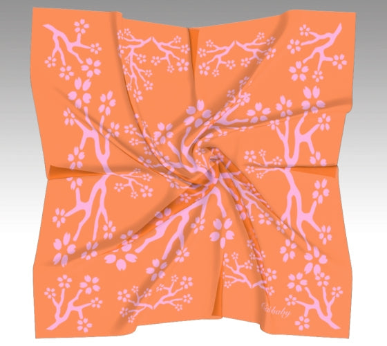 Coral Silk Scarf