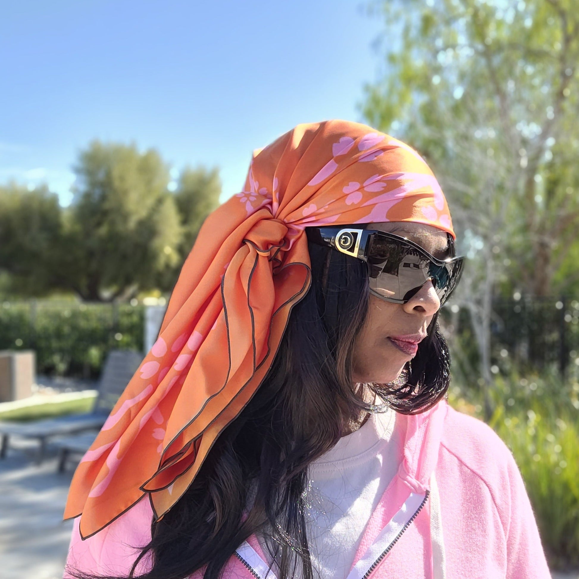 Coral Silk Scarf