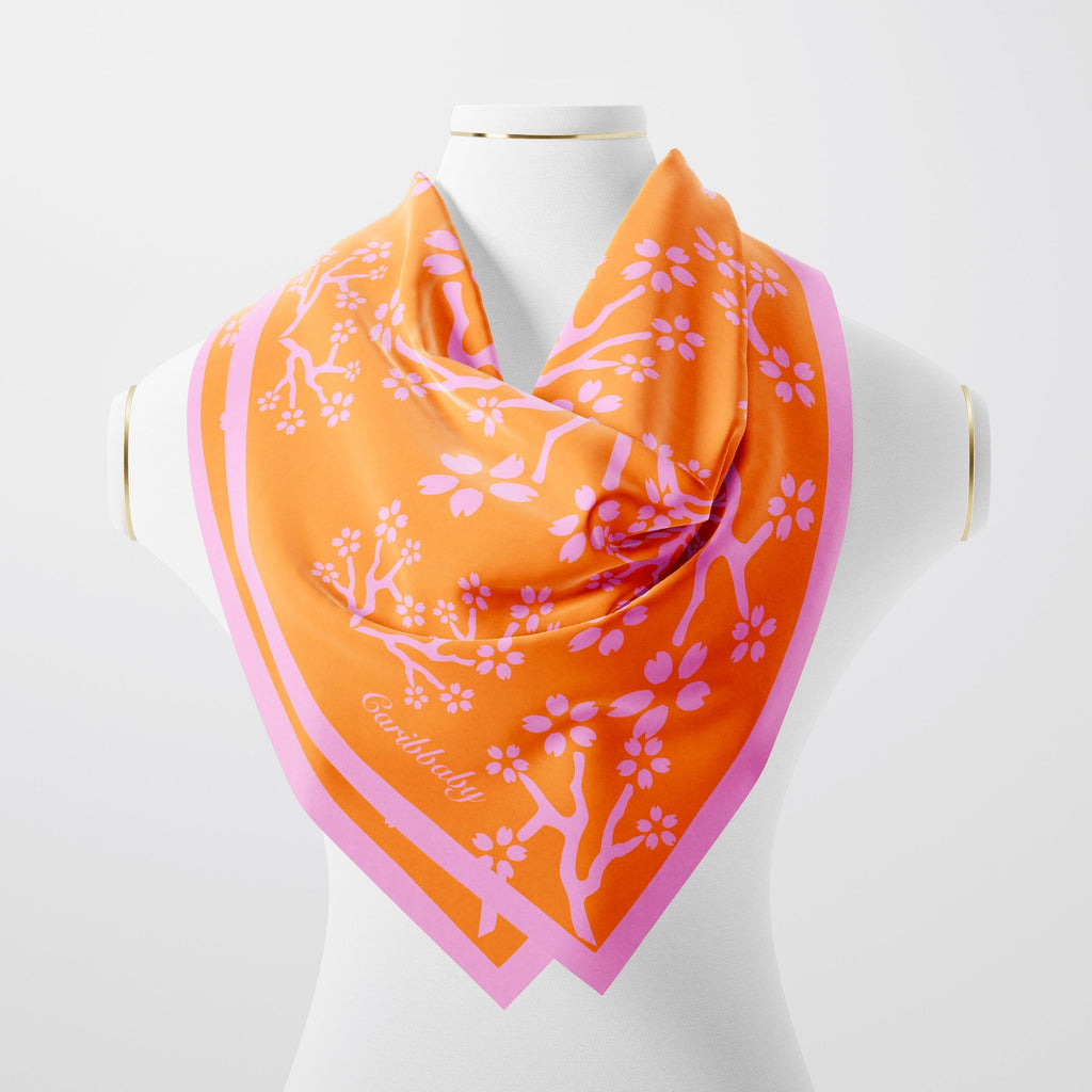 Coral Silk Scarf