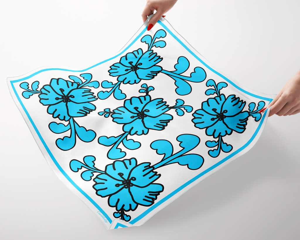 Flower Silk Scarf