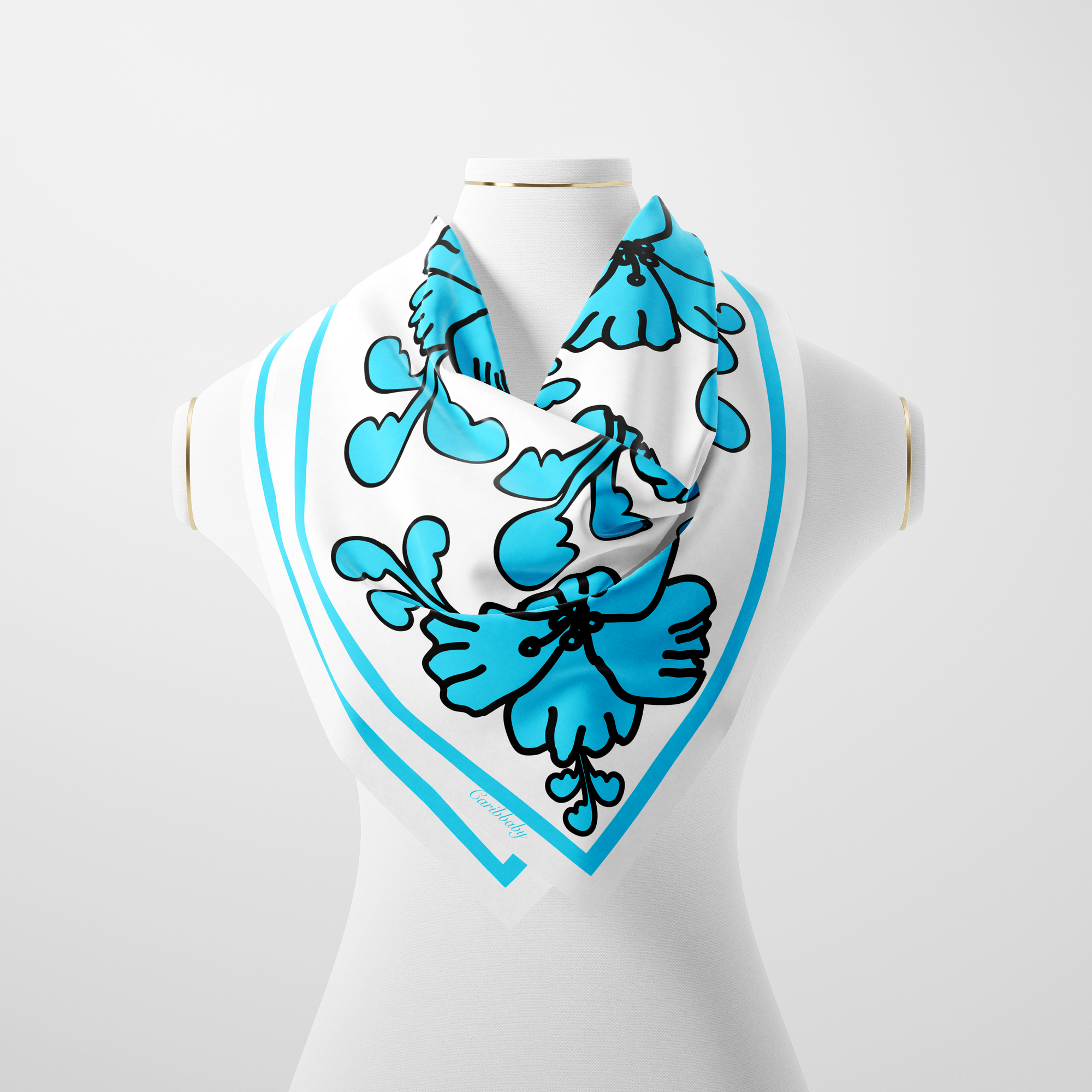Flower Silk Scarf
