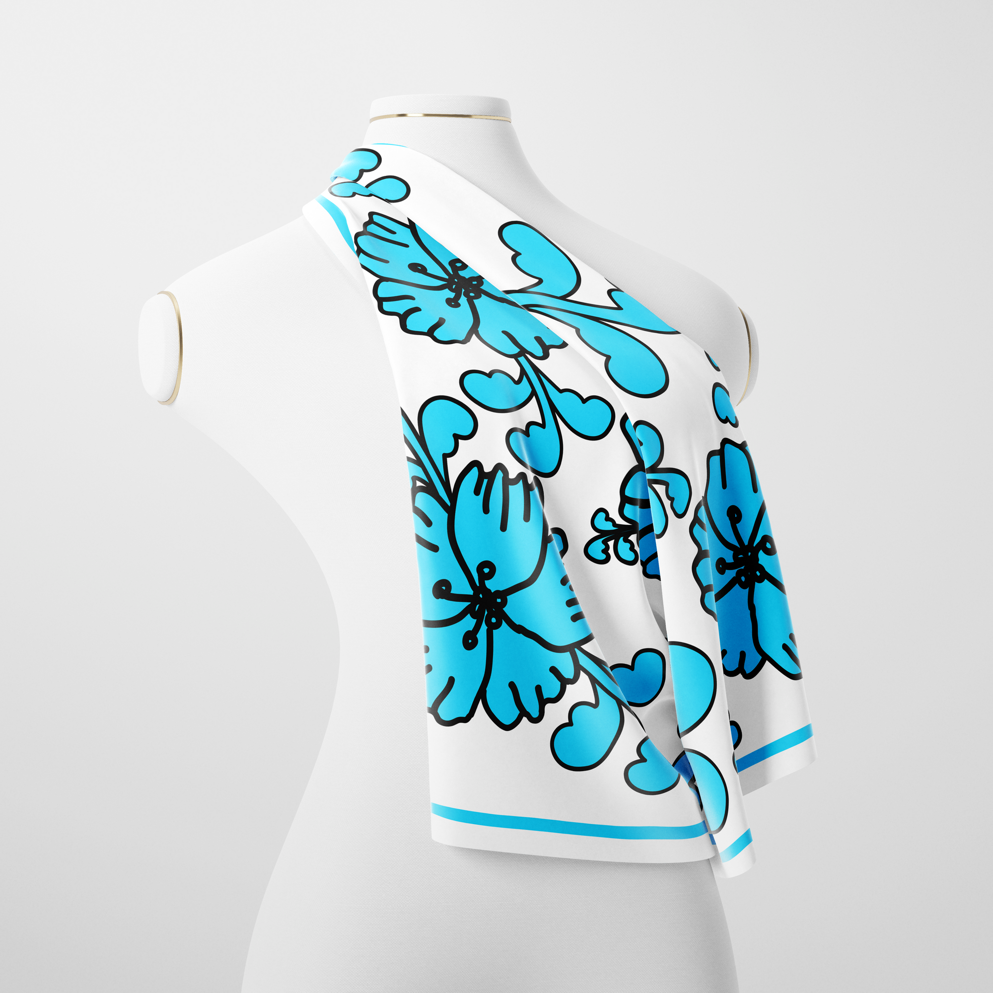 Flower Silk Scarf
