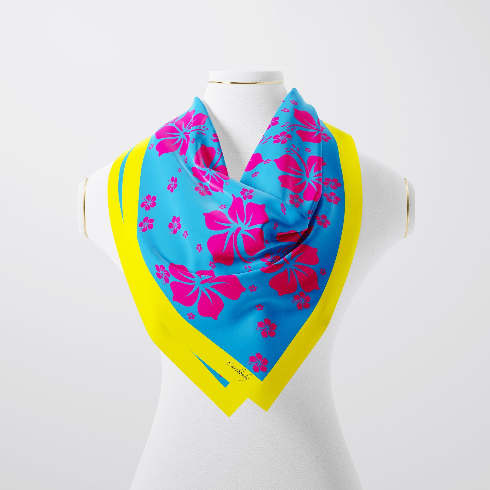 Hibiscus silk scarf
