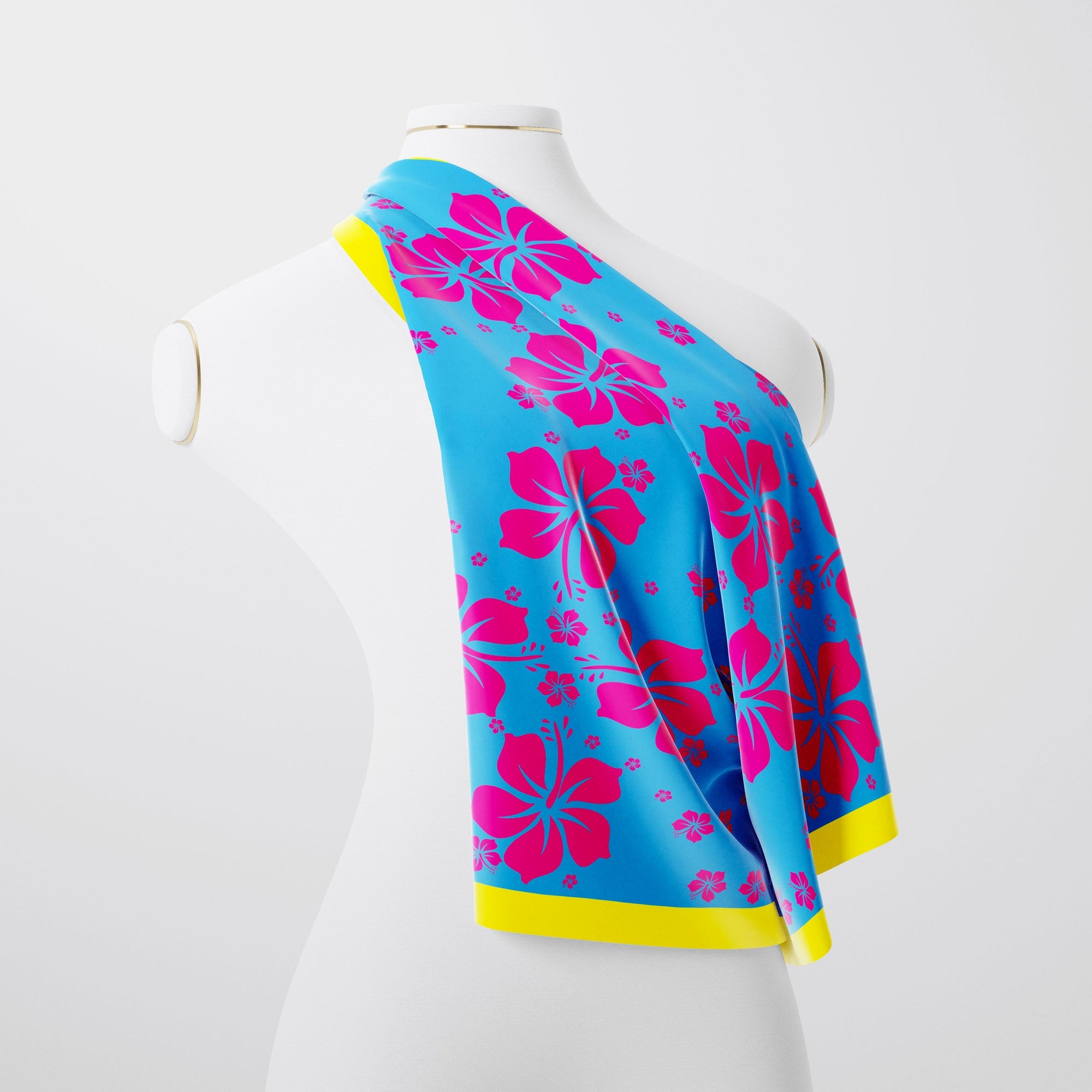 Hibiscus silk scarf