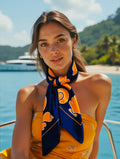 Seashells silk scarf