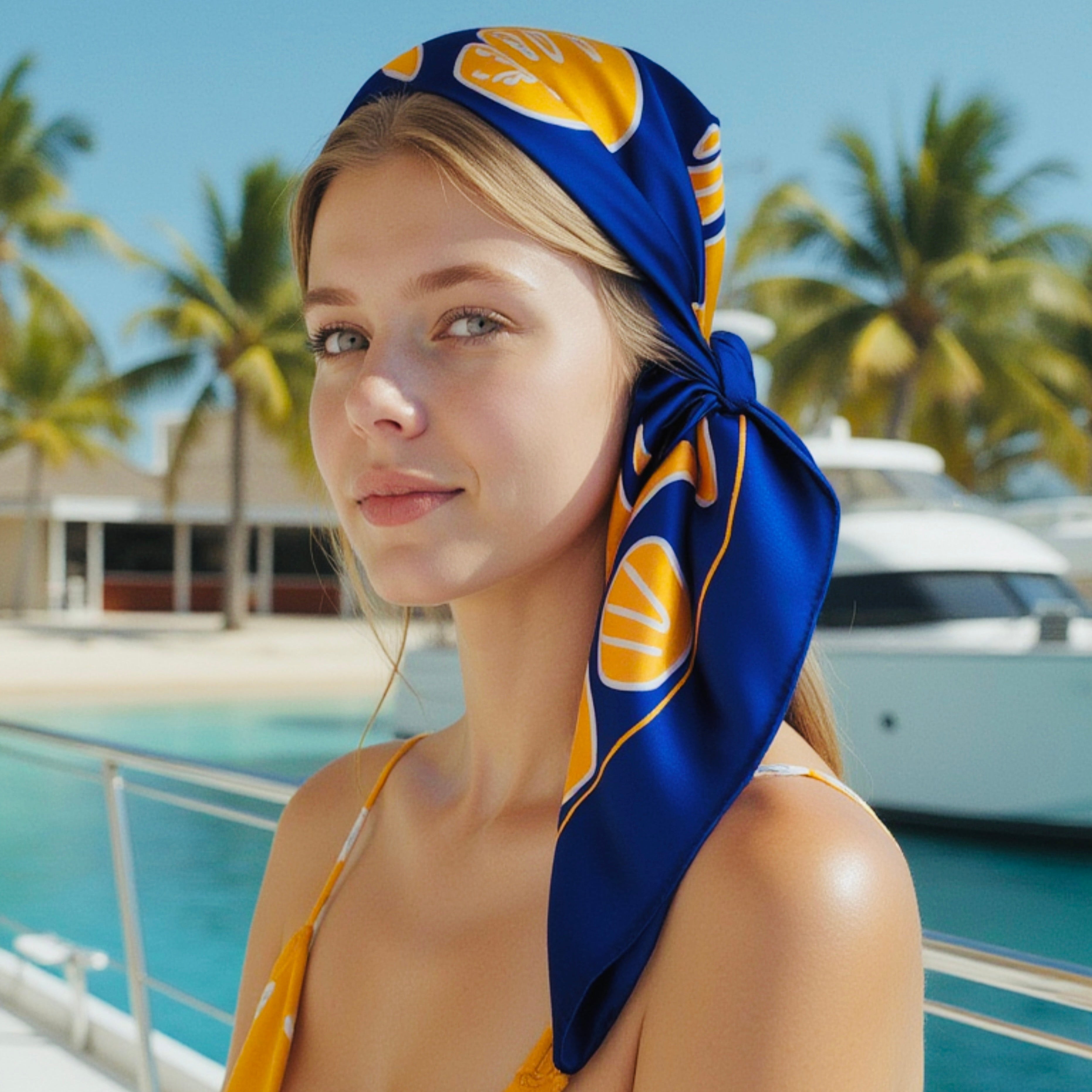 Seashells silk scarf